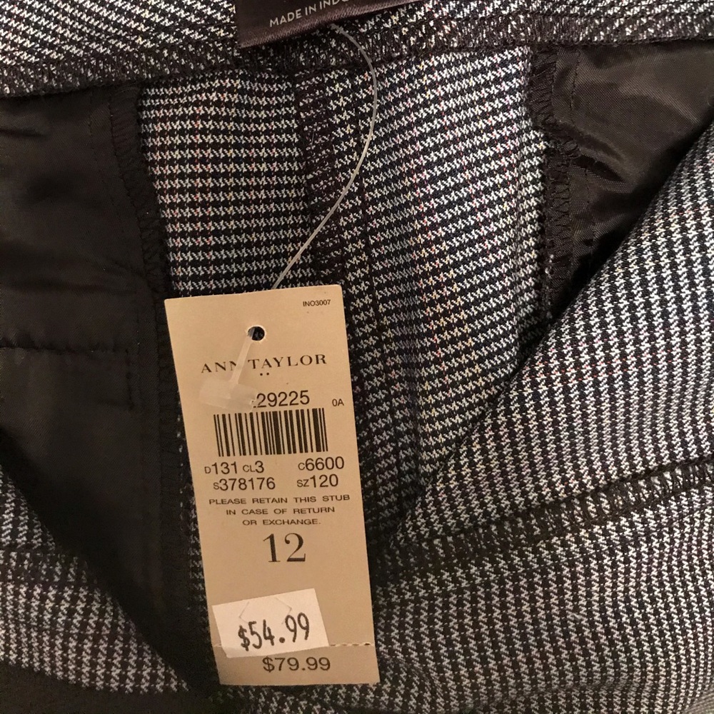 Ann Taylor  Blue/Red Trouser SZ 12